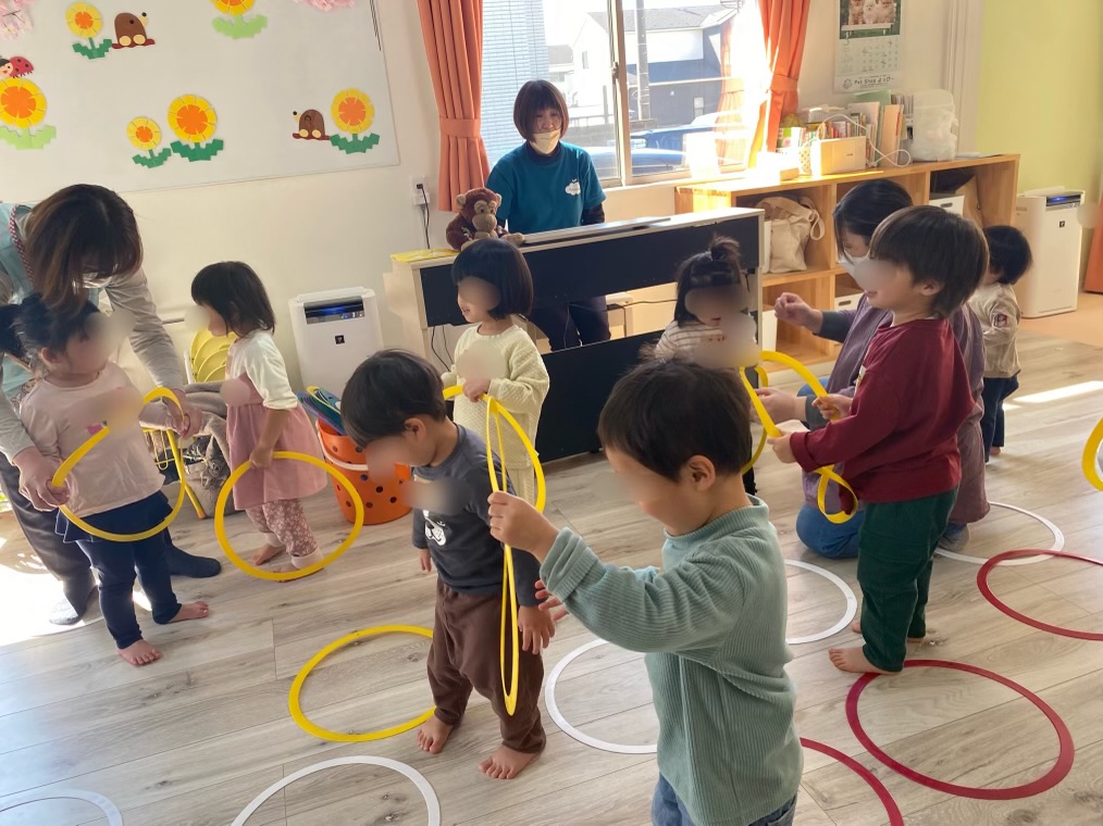 画像：ナーサリールームさち リトミック教室の様子